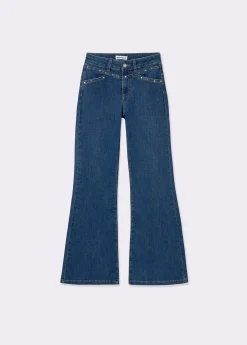 Jeans*Brownie Jeans culotte tachas Azulmedio