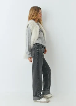 Jeans*Brownie Jeans rectos cinco bolsillos Negro