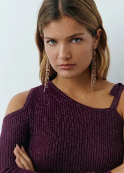 Jerséis|Punto*Brownie Jersey asimétrico lazo Vino