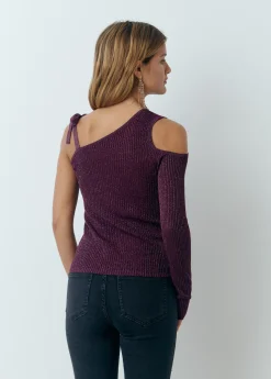 Jerséis|Punto*Brownie Jersey asimétrico lazo Vino