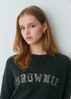 Jerséis|Punto*Brownie Jersey lentejuelas Gris