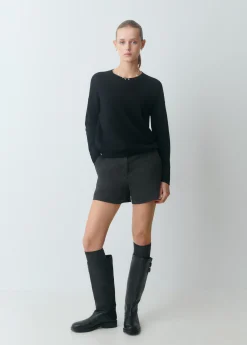 Jerséis|Punto*Brownie Jersey básico cuello redondo Negro