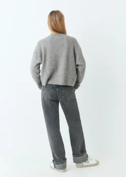 Jerséis|Punto*Brownie Jersey cuello pico básico Grismedio