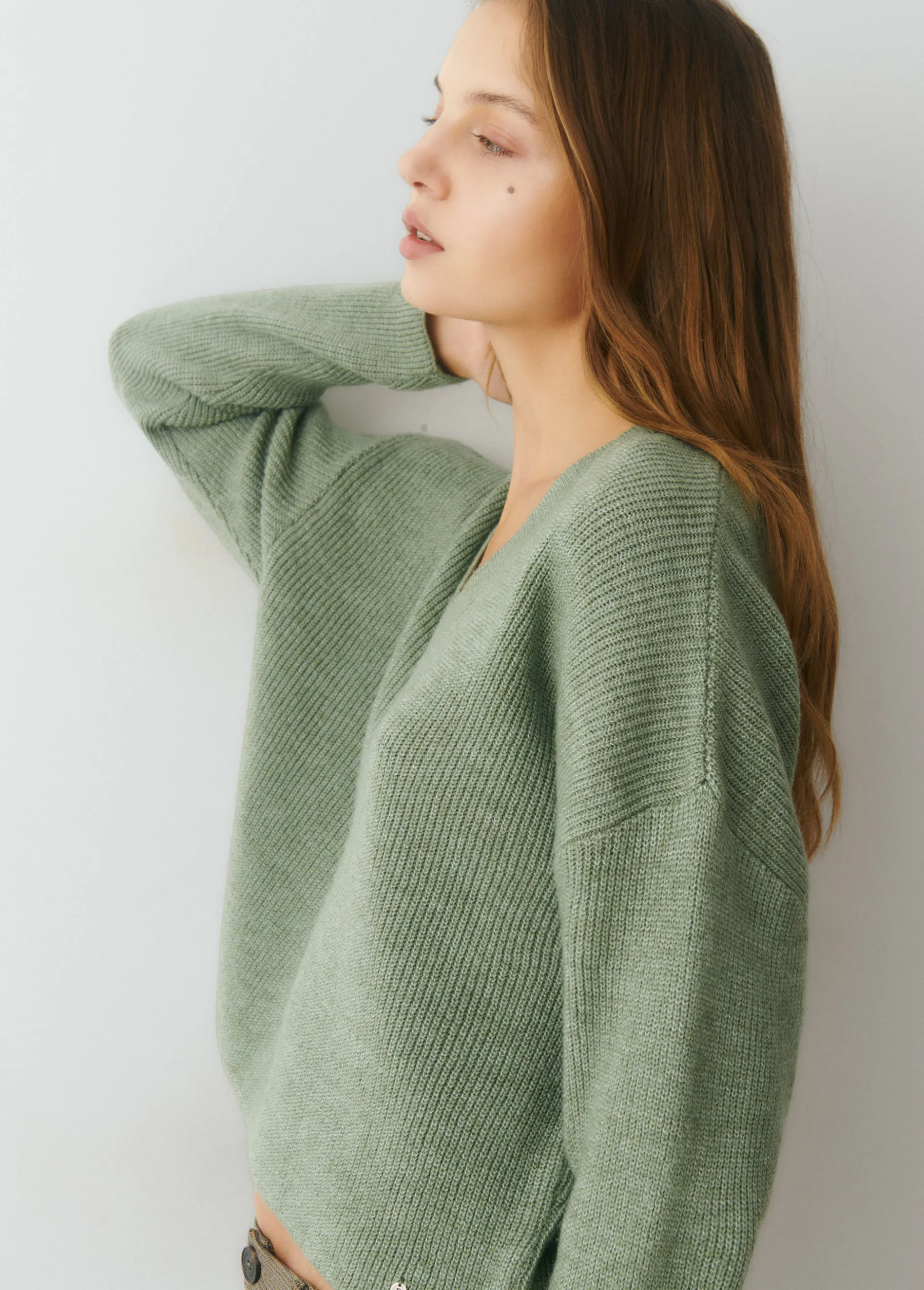 Jerséis*Brownie Jersey cuello pico básico Verde