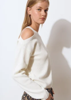 Jerséis|Punto*Brownie Jersey cut out chenilla Crudo