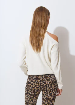 Jerséis|Punto*Brownie Jersey cut out chenilla Crudo