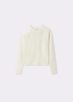 Jerséis|Punto*Brownie Jersey cut out chenilla Crudo