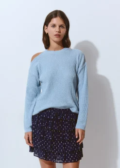 Jerséis*Brownie Jersey cut out hilo metalizado Celeste