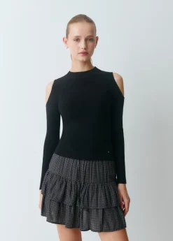 Jerséis|Punto*Brownie Jersey cut out hombros Negro