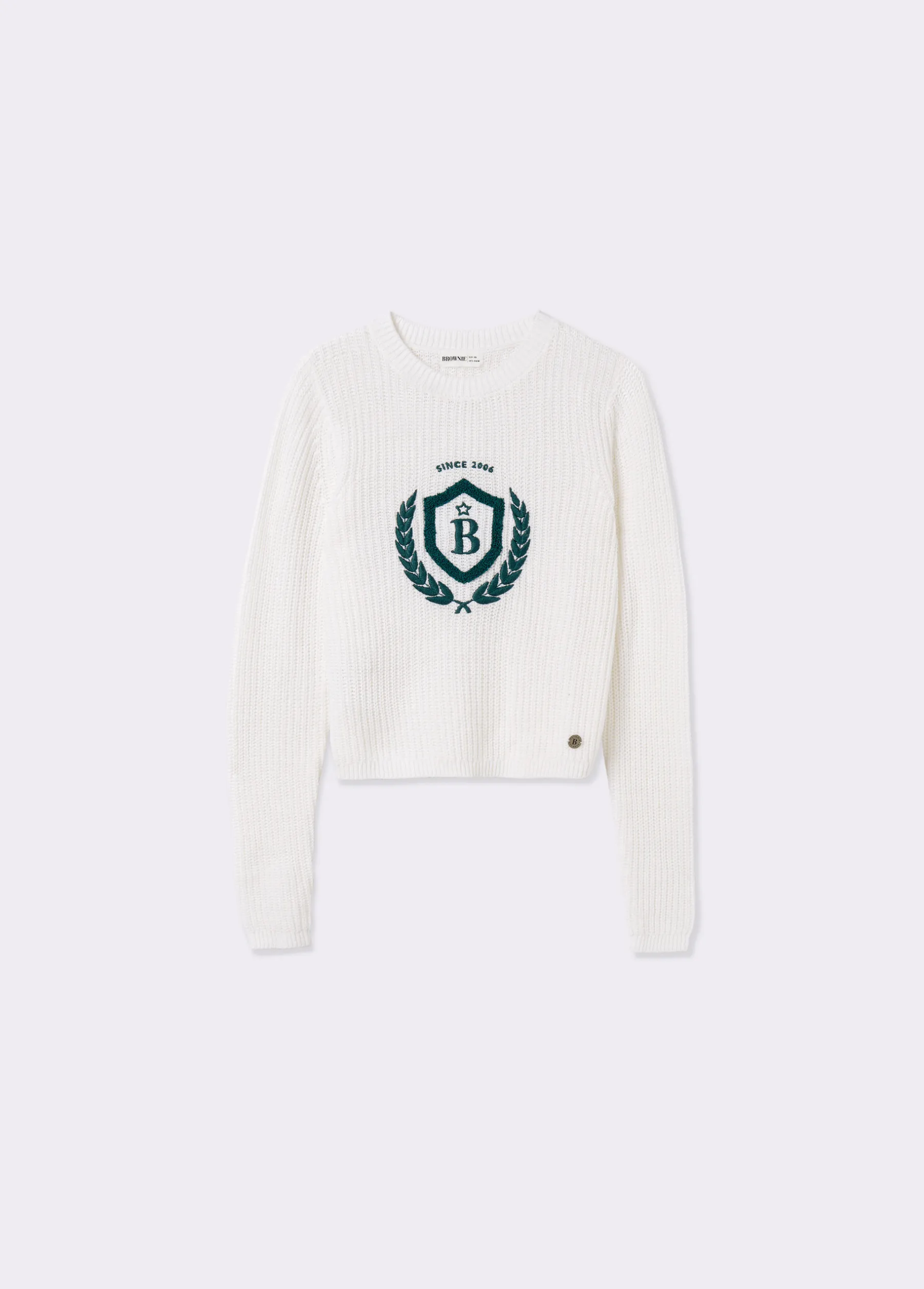 Jerséis*Brownie Jersey escudo bordado Crudo