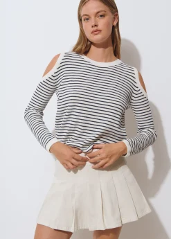 Jerséis|Punto*Brownie Jersey hombros chenilla raya Crudo