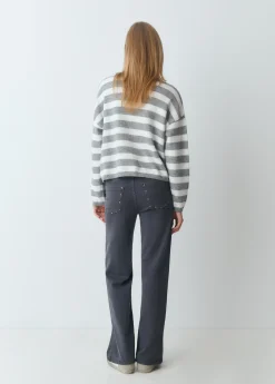 Jerséis*Brownie Jersey rayas básico Gris