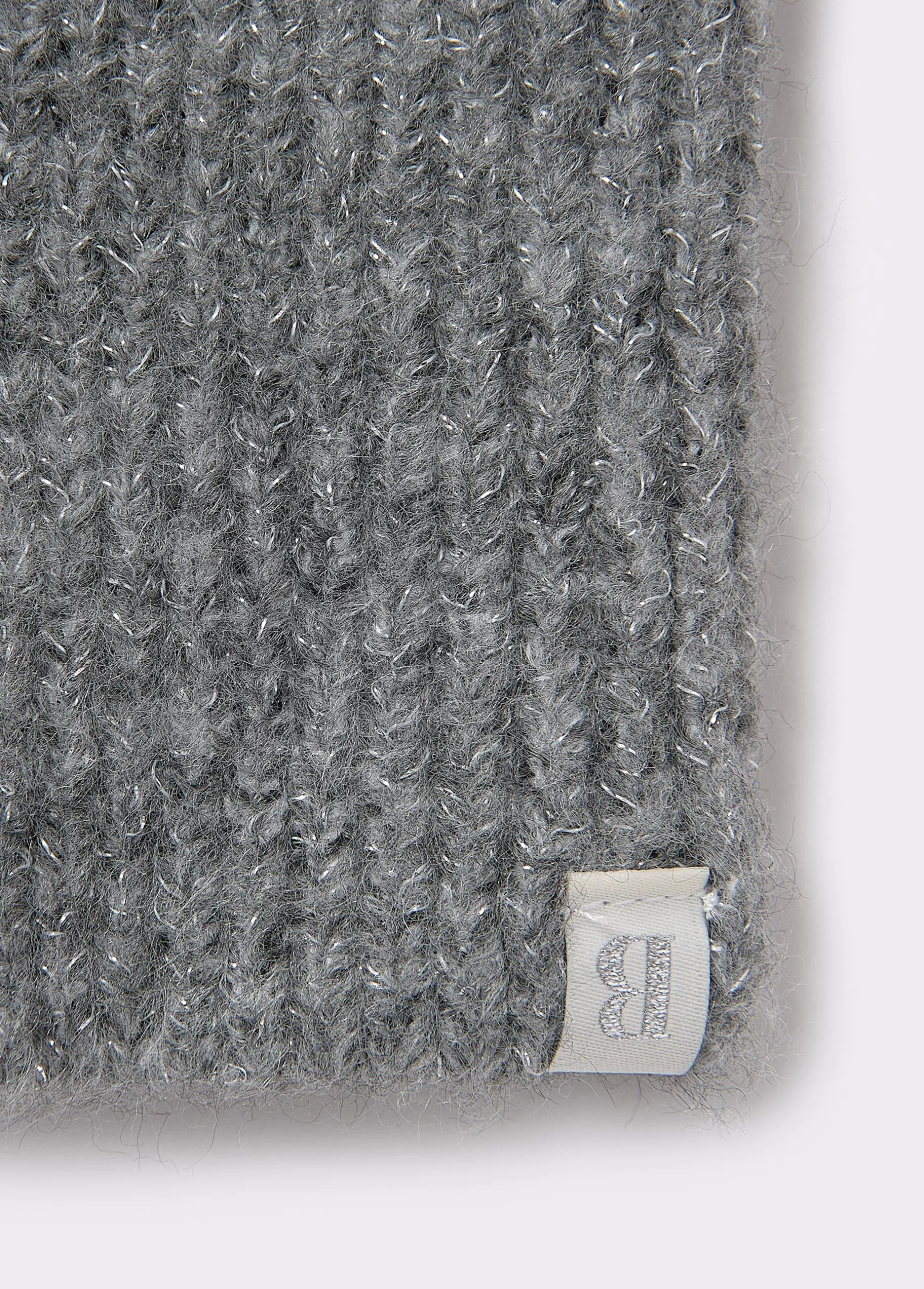 Guantes Y Mitones*Brownie Mitón bicolor lurex Grismedio