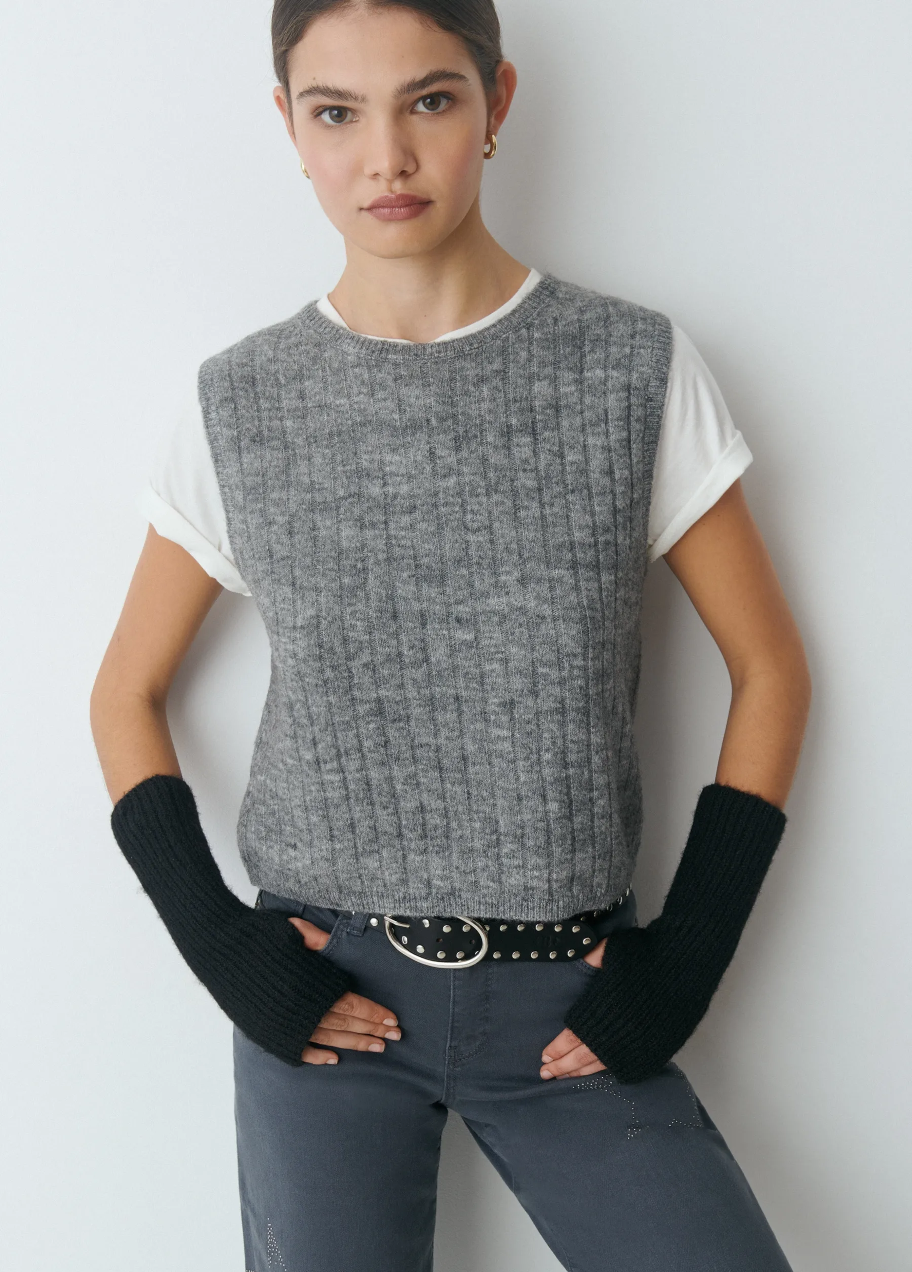 Guantes Y Mitones*Brownie Mitón largo Negro