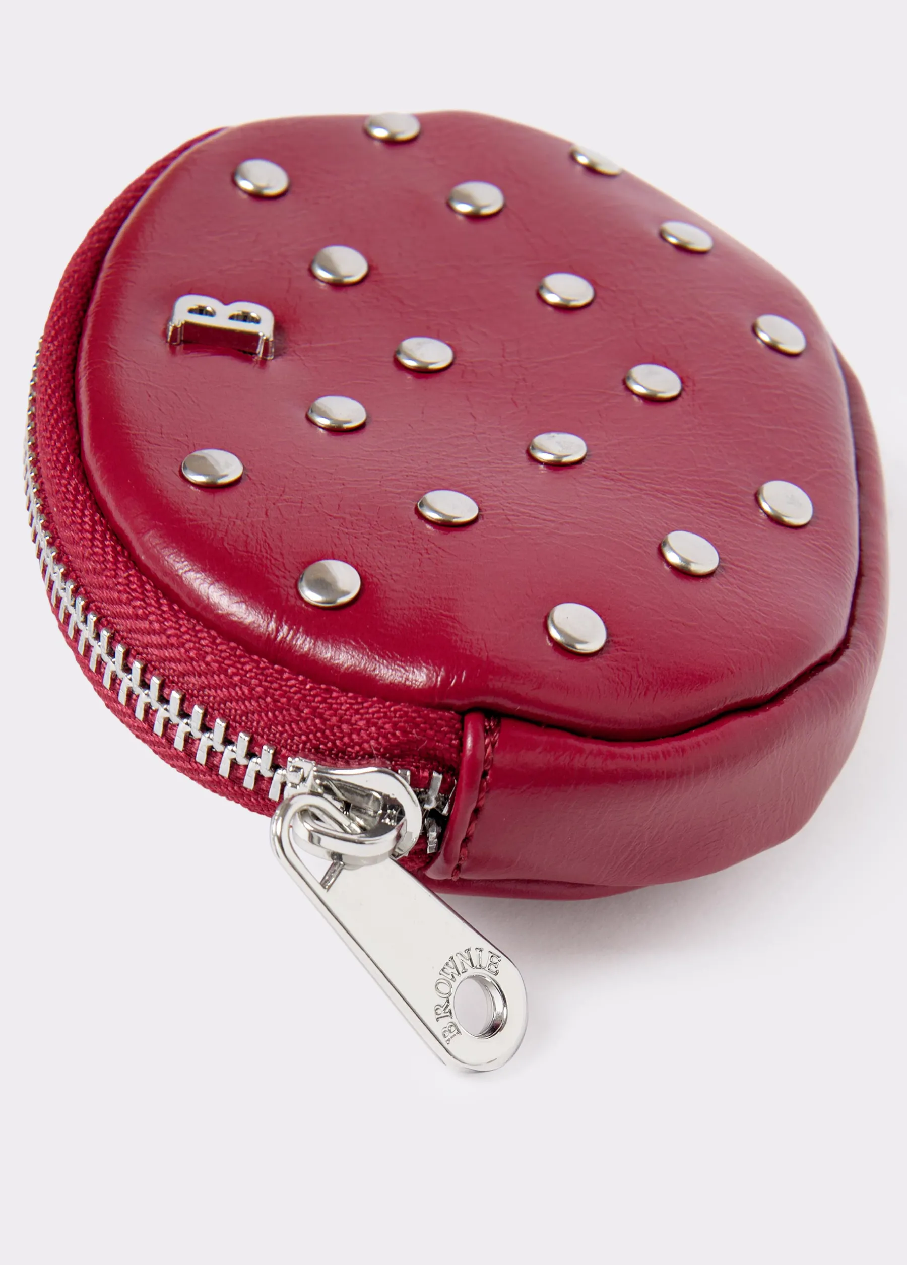Monederos*Brownie Monedero redondo tachas Rojo