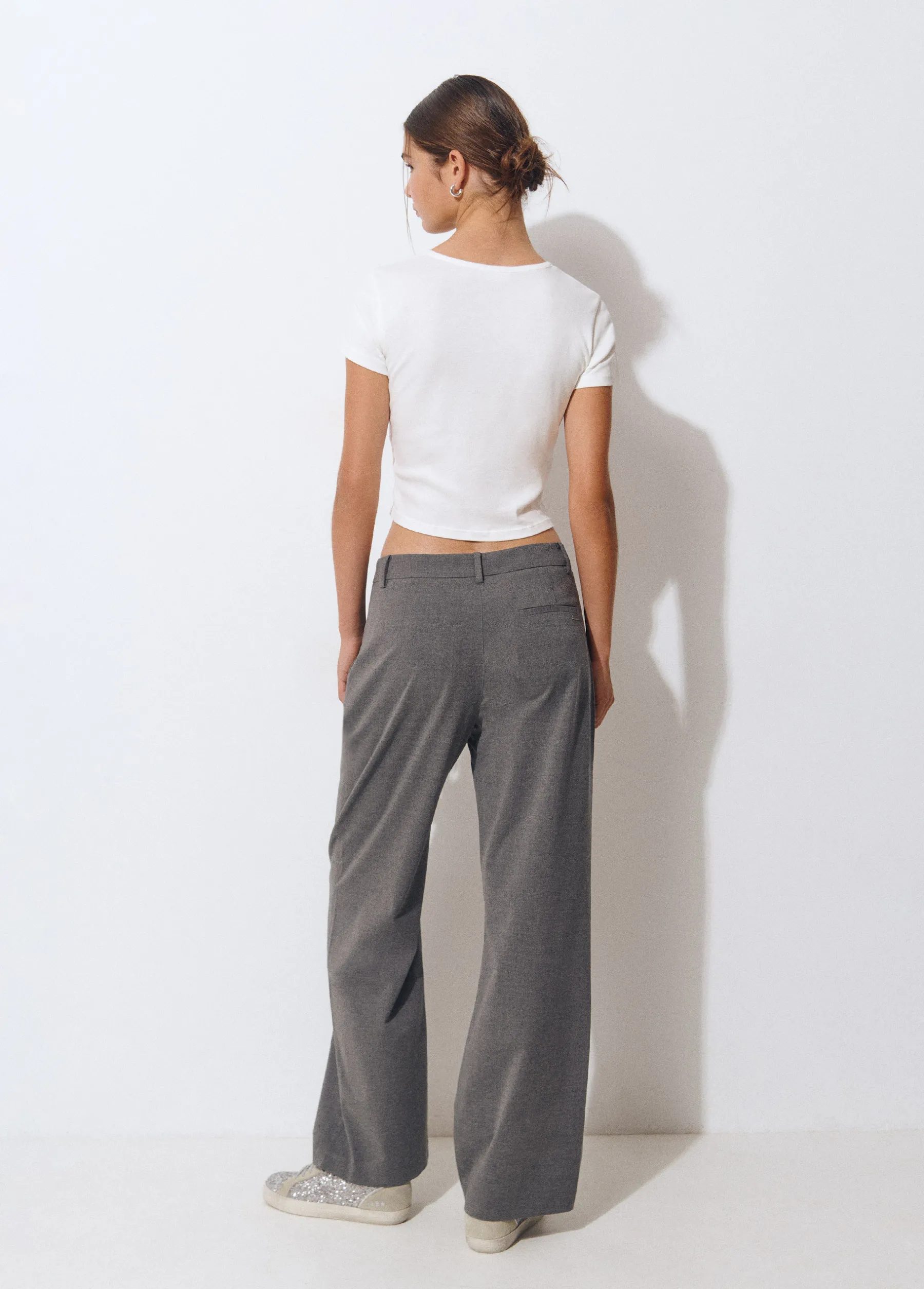 Pantalones|Total Look*Brownie Pantalón ancho sastre Gris