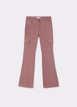 Pantalones*Brownie Pantalón campana cargo Rosado