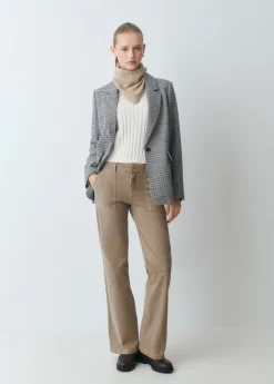 Pantalones*Brownie Pantalón culotte con bolsillos frontales Topo