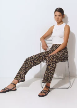 Pantalones*Brownie Pantalón estampado animal Marron