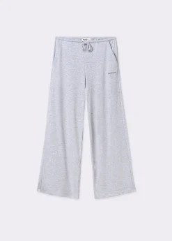 Pantalones*Brownie Pantalón felpa bordado Gris