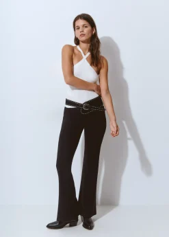 Pantalones*Brownie Pantalón flare Negro