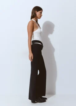 Pantalones*Brownie Pantalón flare Negro