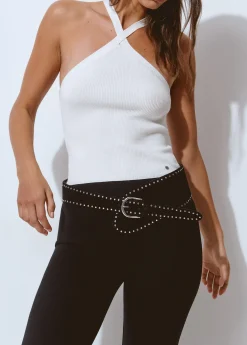 Pantalones*Brownie Pantalón flare Negro