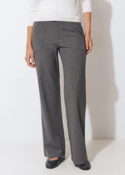 Pantalones*Brownie Pantalón flare cuadrito Gris