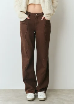 Pantalones*Brownie Pantalón ondas Marron
