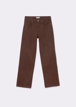Pantalones*Brownie Pantalón ondas Marron