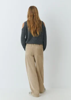 Pantalones*Brownie Pantalón pana recto Arena