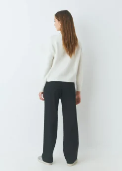 Pantalones*Brownie Pantalón recto con cinturón Negro