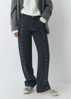 Pantalones*Brownie Pantalón tachas estrellas Negro