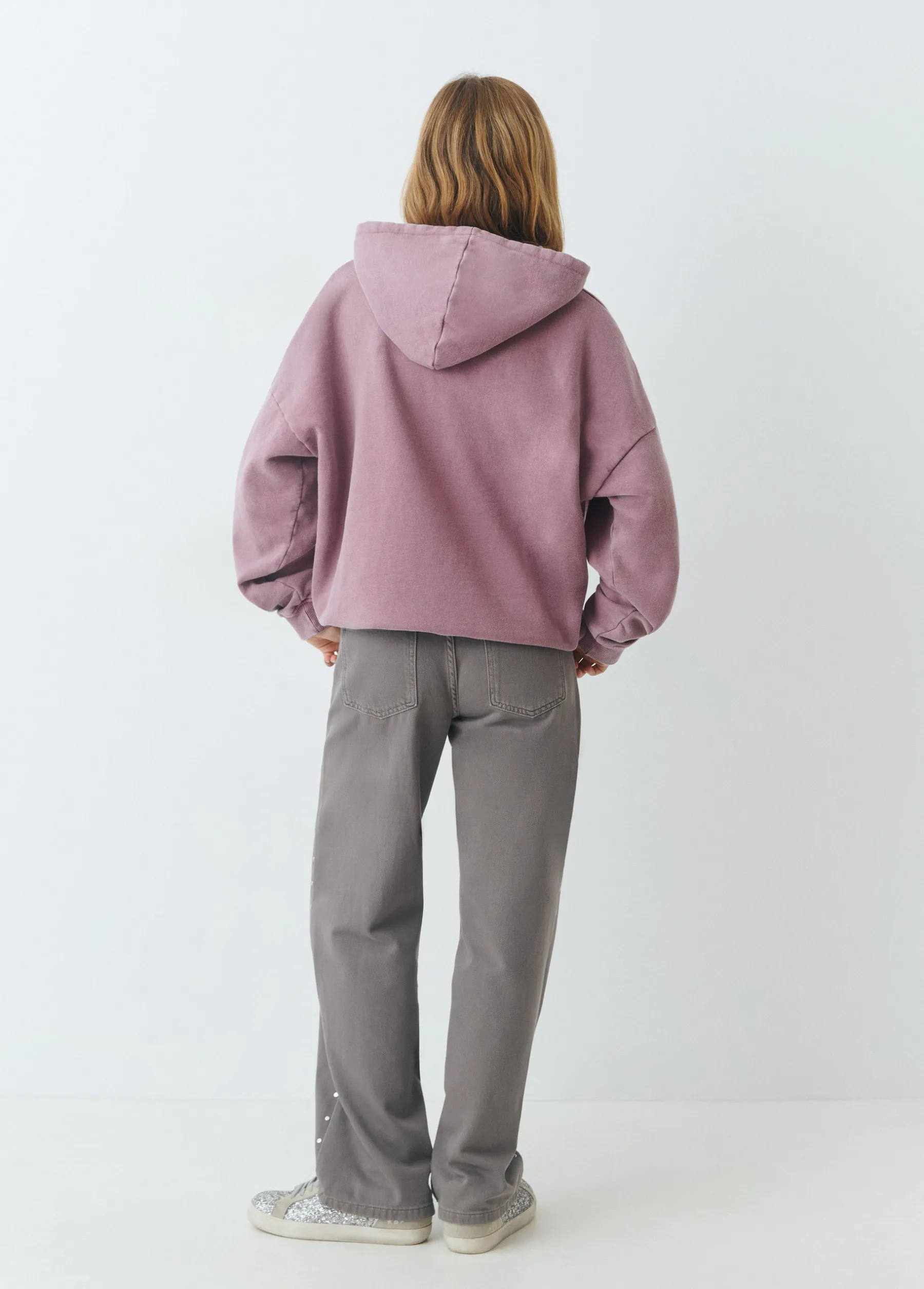 Pantalones|Jeans*Brownie Pantalón tachas laterales Gris