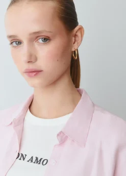 Bisutería*Brownie Pendiente aro grueso pequeño Dorado