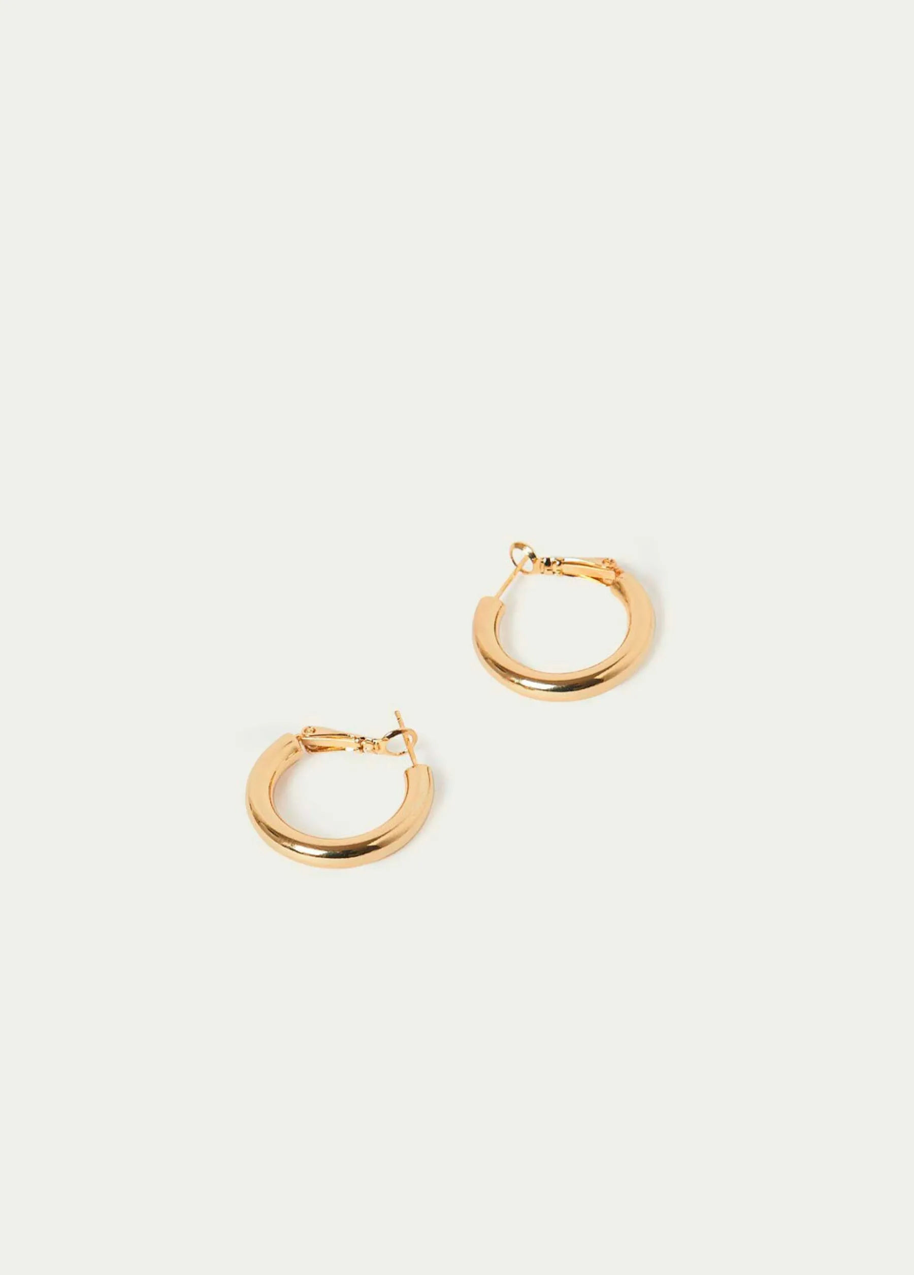 Bisutería*Brownie Pendiente aro grueso pequeño Dorado