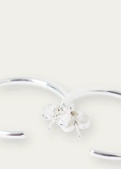 Bisutería*Brownie Pendiente aro mediano Plata