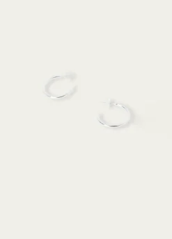 Bisutería*Brownie Pendiente aro mediano Plata