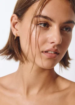 Bisutería*Brownie Pendiente aro mini Dorado