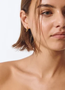 Bisutería*Brownie Pendiente aro mini Dorado