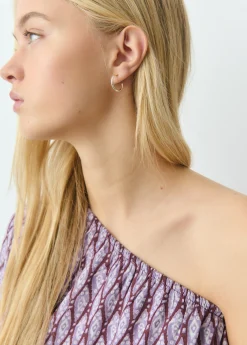 Bisutería*Brownie Pendiente aro mini Plata