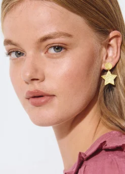 Bisutería*Brownie Pendiente estrella Dorado