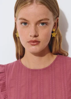 Bisutería*Brownie Pendiente estrella Dorado