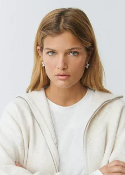 Bisutería*Brownie Pendiente estrella circonita Plata