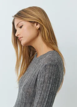 Bisutería*Brownie Pendientes aro grueso mini Dorado