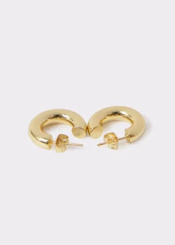 Bisutería*Brownie Pendientes aro grueso mini Dorado