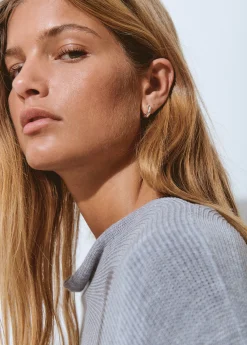 Bisutería*Brownie Pendientes aro grueso mini Plata