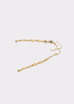 Bisutería*Brownie Pendientes largos estrellas degradado Dorado