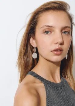 Bisutería*Brownie Pendientes tres discos Plata