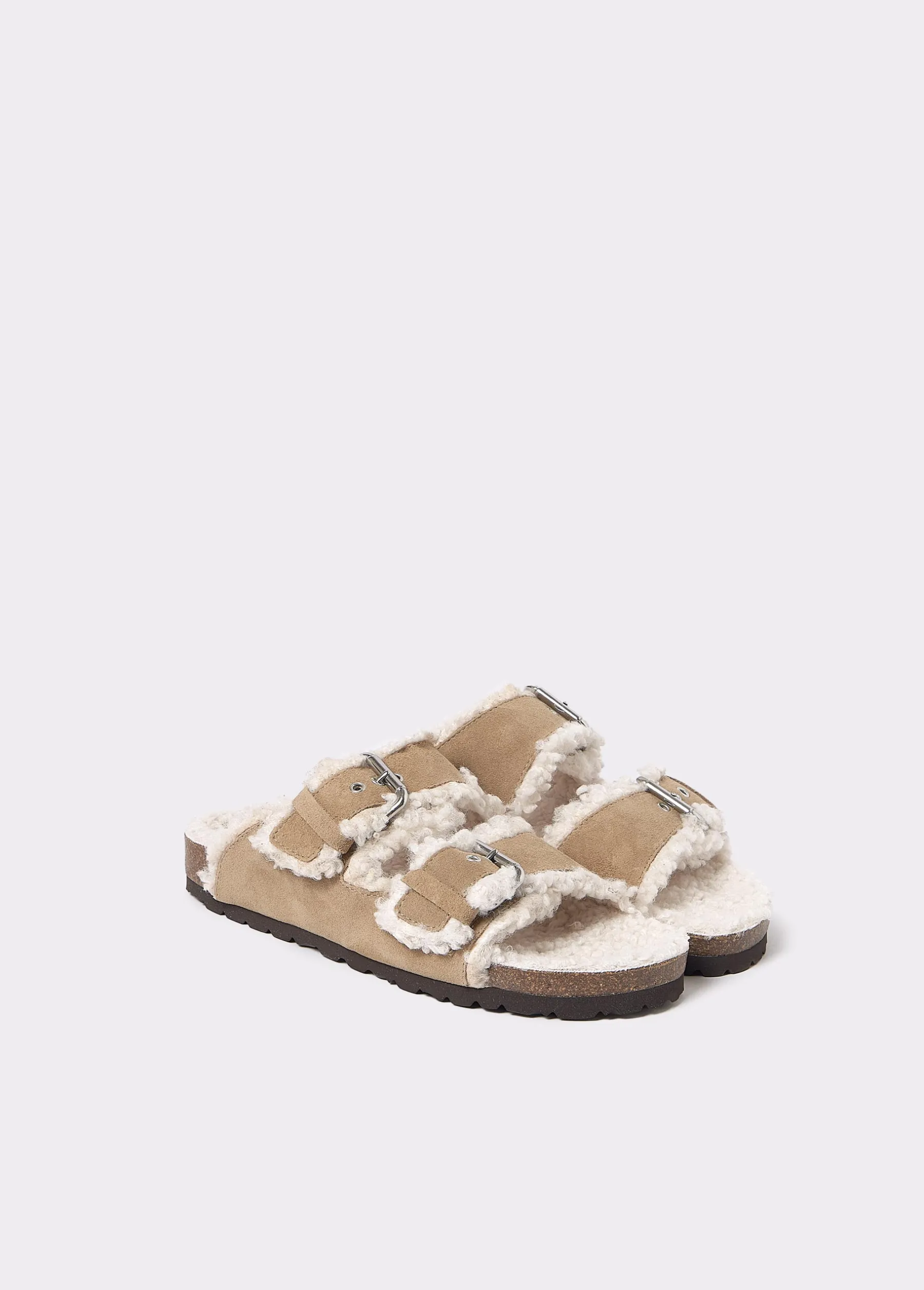 Zapatos*Brownie Sandalia bio borrego Taupe